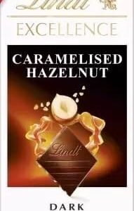 Lindt Excellence Caramelised Hazelnut & Crispy Caramel Dark Chocolate 100g – Imported Swiss Chocolate